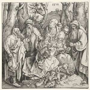 The Holy Family with Two Musician Angels by Albrecht Dürer