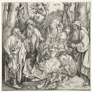 The Holy Family with Two Musician Angels by Albrecht Dürer