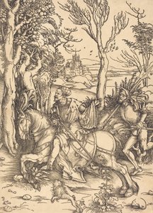 The Knight on Horseback and the Lansquenet by Albrecht Dürer