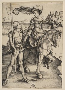 The Lady on Horseback and the Lansquenet by Albrecht Dürer