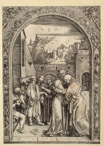 The Life of the Virgin: Joachim and Anna at the Golden Gate by Albrecht Dürer
