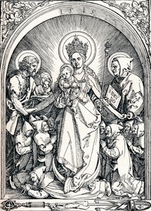 The Madonna with the Carthusian Friars, St John the Baptist and St Bruno, 1515 by Albrecht Dürer