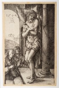 The Man of Sorrows by the Column with the Virgin and St. John from the Engraved Passion