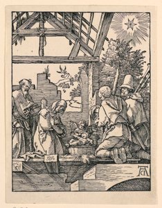 The Nativity (Adoration of the Shepherds) from The Little Passion Series by Albrecht Dürer