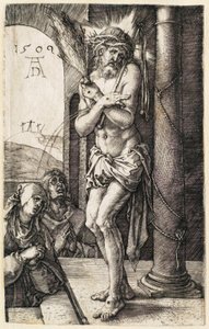 The Passion: The Man of Sorrows Standing by the Column by Albrecht Dürer