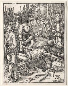 The Small Passion: Christ Being Nailed to the Cross by Albrecht Dürer