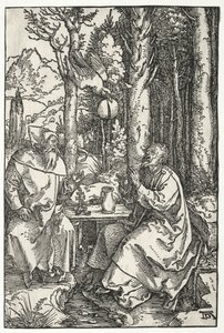 The Visit of St. Anthony to St. Paul the Hermit by Albrecht Dürer