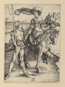 The Young Lady on Horseback and the Lansquenet by Albrecht Dürer