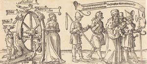 Time and a Fox Turning the Wheel of Fortune with People of All Ranks to the Right by Albrecht Dürer