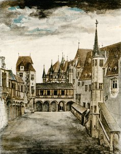 View of the castle courtyard by Albrecht Dürer