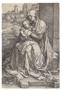 Virgin and Child Seated by the Wall