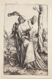 Young Couple Threatened by Death by Albrecht Dürer