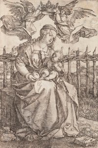 The Virgin Mary Crowned by Two Angels by Albrecht Dürer