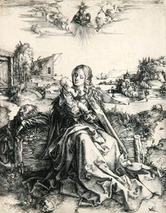 Madonna with a Dragonfly (engraving) by Albrecht Dürer