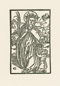 Saint Dorothea. Illustration to Hortulus Anime