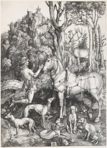 Saint Eustace, c. 1500-1501 (engraving) by Albrecht Dürer
