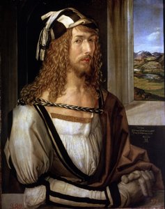 Self Portrait with Gloves by Albrecht Dürer or Duerer