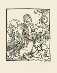 The Poet Sebastian Brant Kneeling