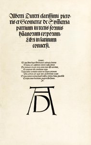 Title Page Featuring Durer