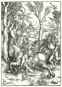 The Knight and the Landsknecht by Albrecht Dürer