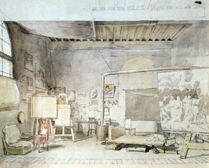 Studio of the Artist in Rome by Aleksandr Andreevich Ivanov