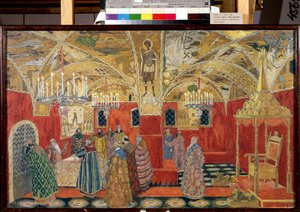 In the Kremlin. Set Design for the Opera Boris Godunov by M. Mussorgsky by Aleksandr Jakovlevic Golovin