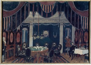 Stage Design for the Theatre Play The Masquerade by Mikhail Lermontov by Aleksandr Jakovlevic Golovin