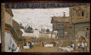 Stage Design for the Opera The Pskov Maiden by N. Rimsky Korsakov by Aleksandr Jakovlevic Golovin