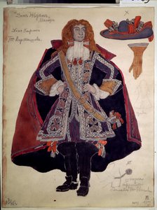 Costume Design for the Play Don Juan by Moliere by Aleksandr Jakovlevic Golovin