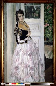 Young Spanish Woman on the Balcony. Painting by Alexander Yakovlevich Golovin, 1911. State Russian Museum, Saint Petersburg by Aleksandr Jakovlevic Golovin