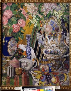 Still Life with Flowers and Porcelain