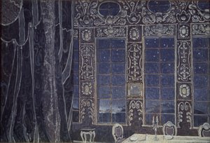 Stage Design for the Play Don Juan by J.-B. Molière by Aleksandr Jakovlevic Golovin