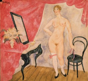Woman with a Mirror by Aleksandr Vasilievich Shevchenko