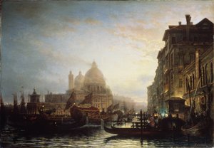 Venice at night, 1856 by Aleksei Petrovich Bogolyubov
