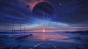 Cosmic Ocean Sunset