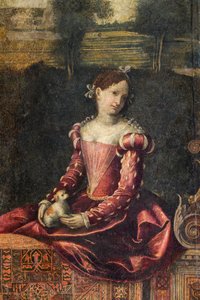 Portrait of a Noblewoman (detail) by Alessandro Bonvicino Moretto