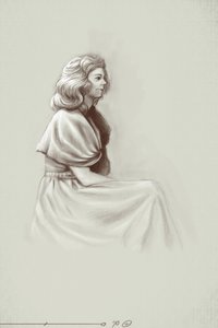 A young woman living under the First Empire, early 19th century