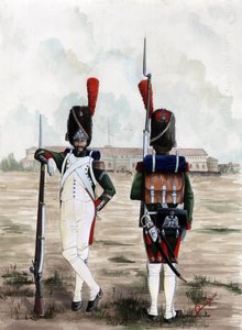 Grenadier Soldiers of the Royal Guard in Milan by Alessandro Lonati
