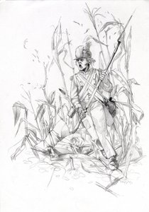 Soldier of the Napoleonic Army with Wounded Comrade