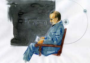 Portrait of the German physicist Max Planck (1868-1947) by Alessandro Lonati