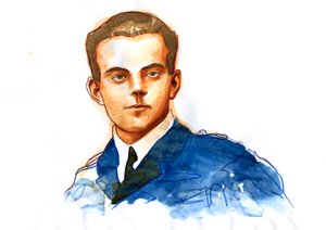 Portrait of Antoine de Saint-Exupery by Alessandro Lonati