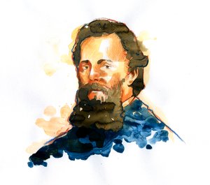 Portrait of Herman Melville (1819-1891), American novelist
