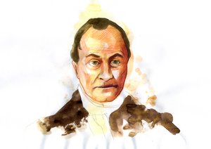 Portrait of Auguste Comte by Alessandro Lonati
