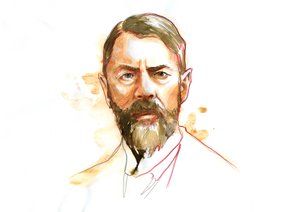 Portrait of the German sociologist Max Weber (1864 - 1920)