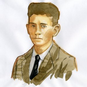 Portrait of the Prague writer Franz Kafka (1883-1924)