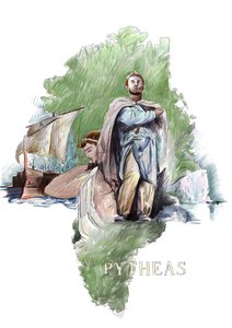 Representation of Pytheas Greek explorer from Massalia, 4th century BC by Alessandro Lonati