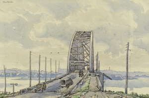The Nijmegen Bridge, Holland by Alex Colville
