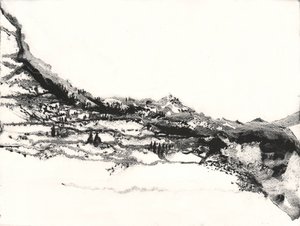 Monochromatic Mountain Landscape by Alex Walsh