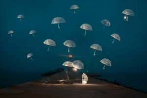 Night of Floating Umbrellas by Alexandar Lazarov