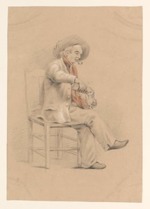 Man Sitting in a Chair Pouring a Glass by Alexander Cranendoncq